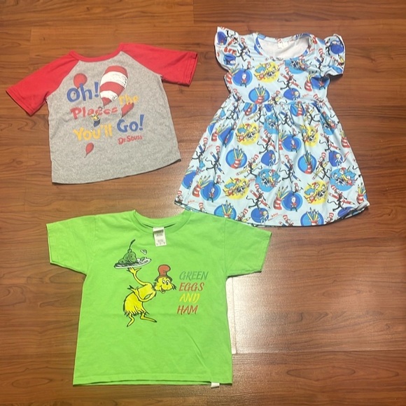 Dr. Seuss Cat & The Hat Kids outfits Size 5/6 - Picture 1 of 9